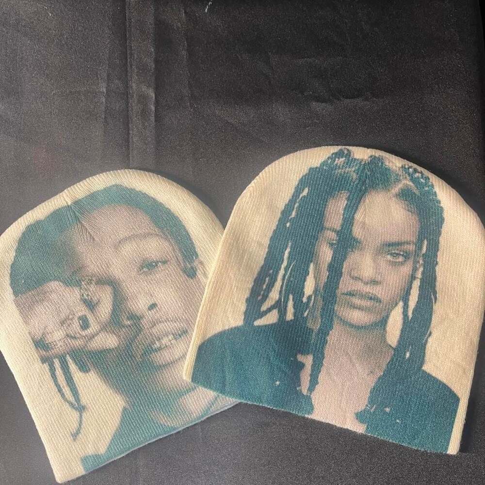Custom RiRi and Rocky Graphic Beanie Set